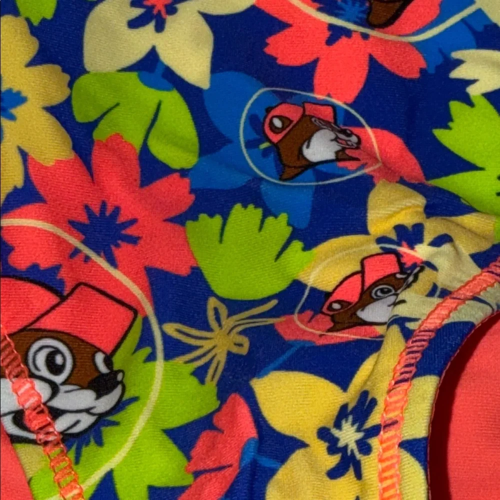 Colorful Kids Swim Set Buc-ees Girls Small 6/6X - Picture 4 of 11